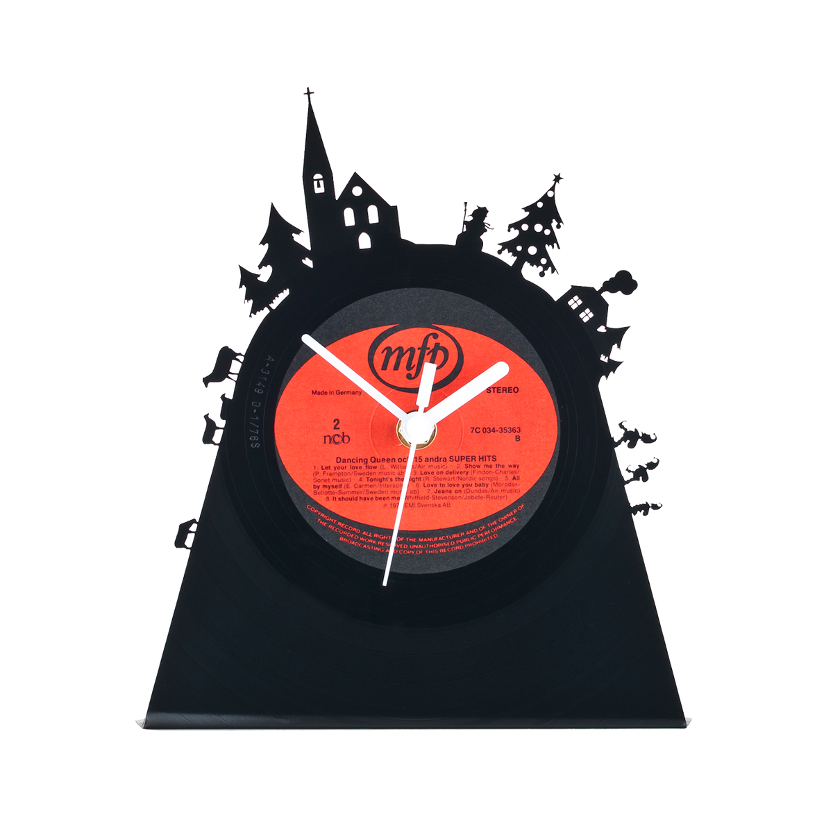 Schallplattenuhr Weihnachten #3