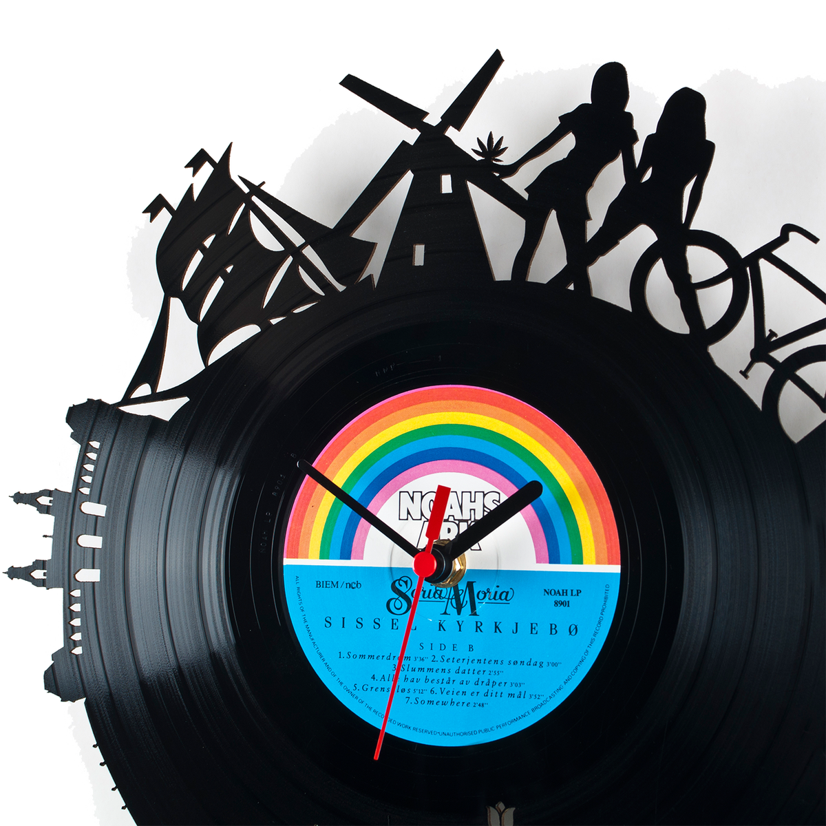 Schallplattenuhr Holland