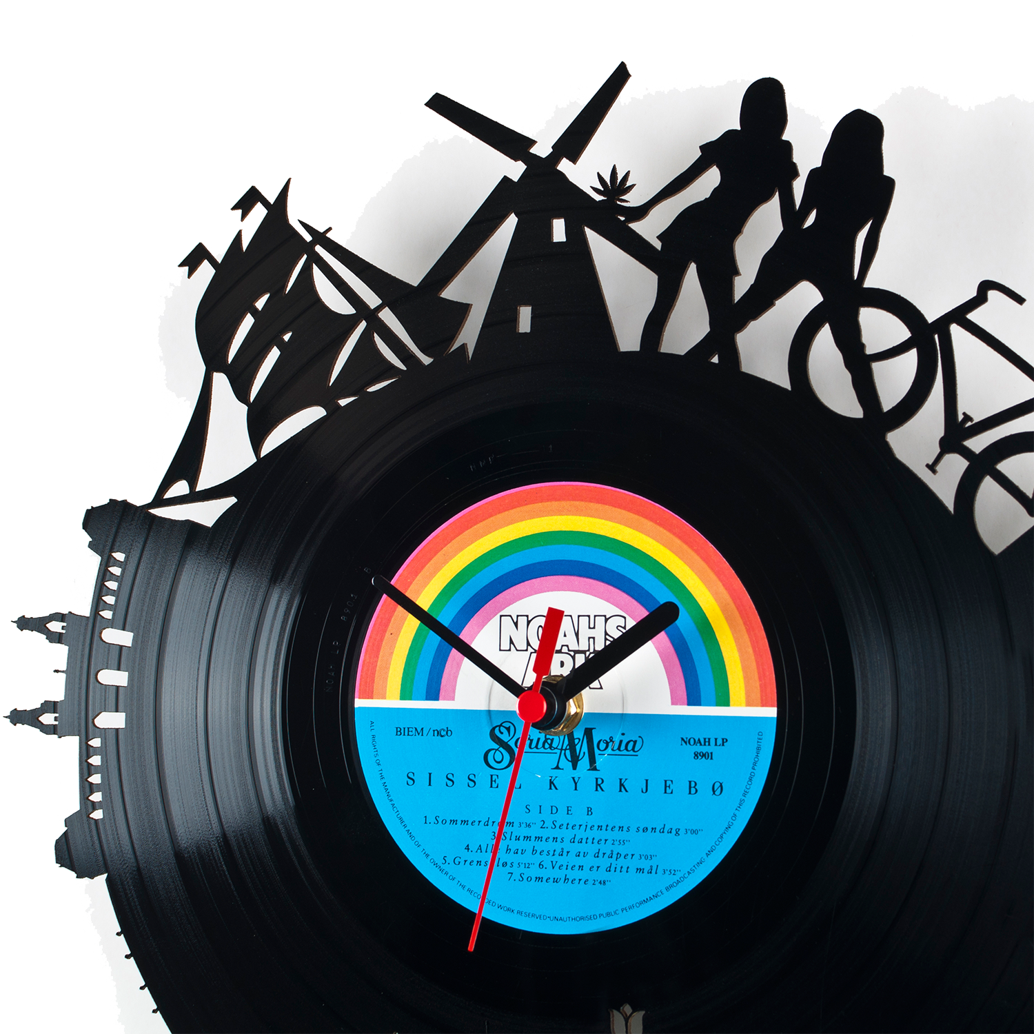 Schallplattenuhr Holland