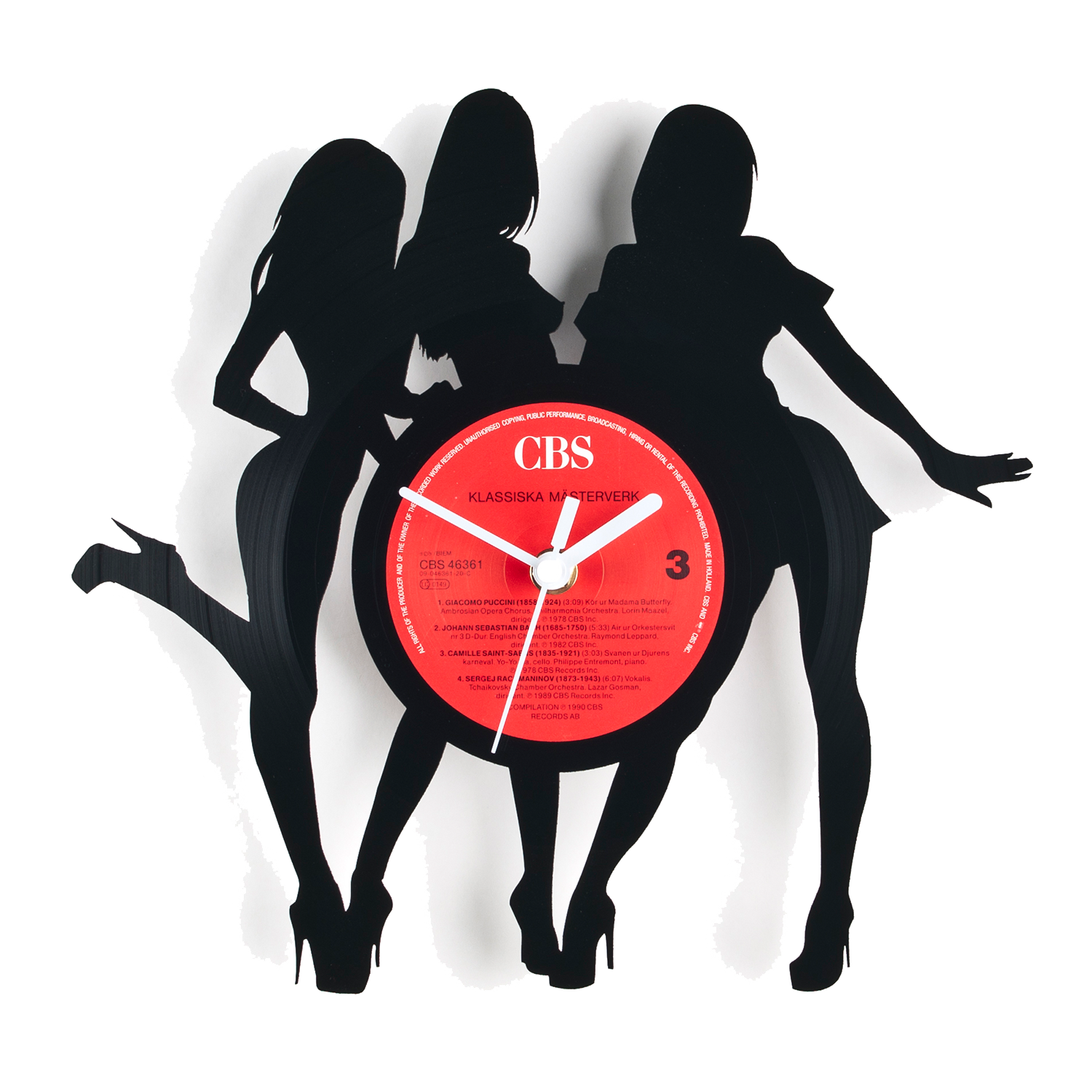 Schallplattenuhr Girls