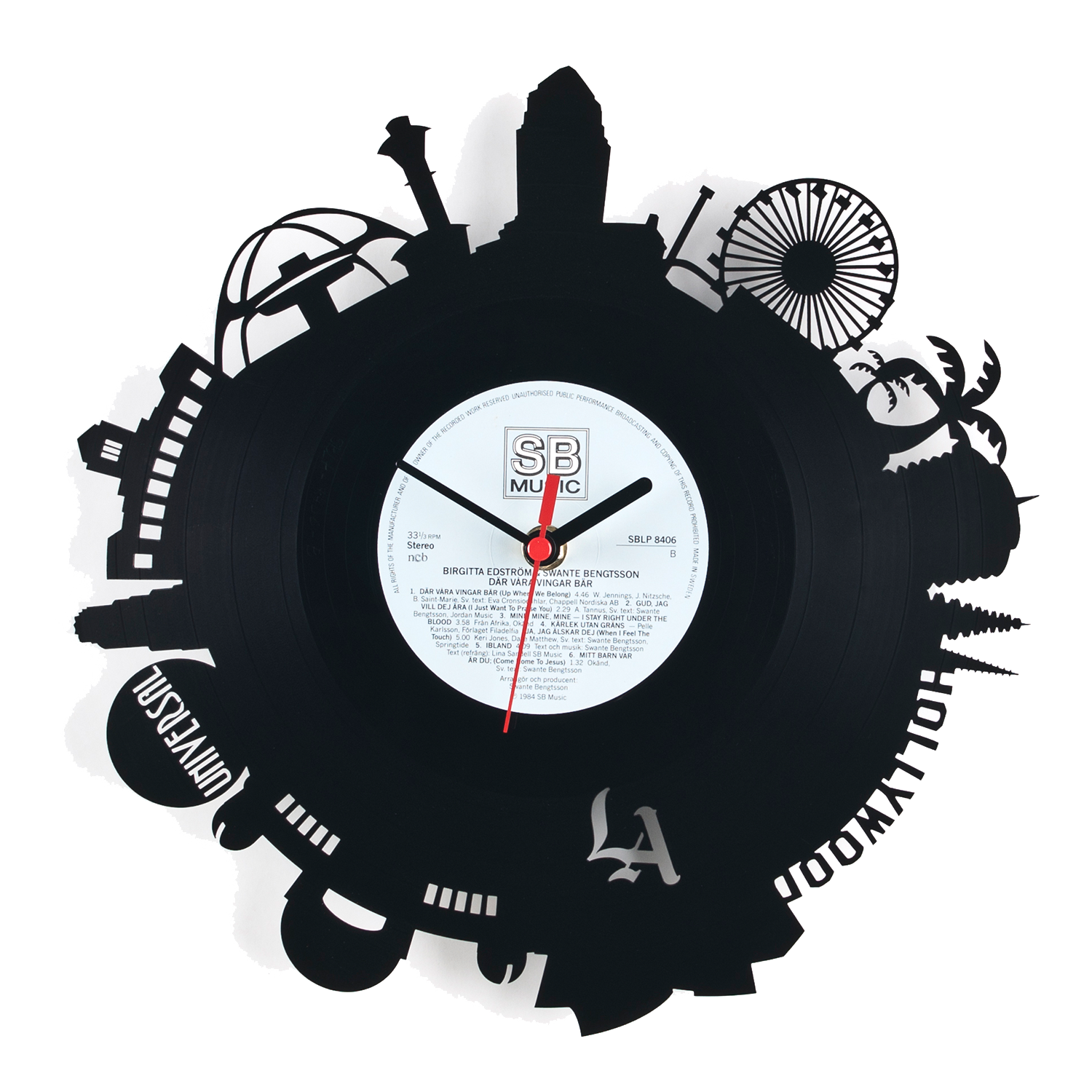 Schallplattenuhr Los Angeles