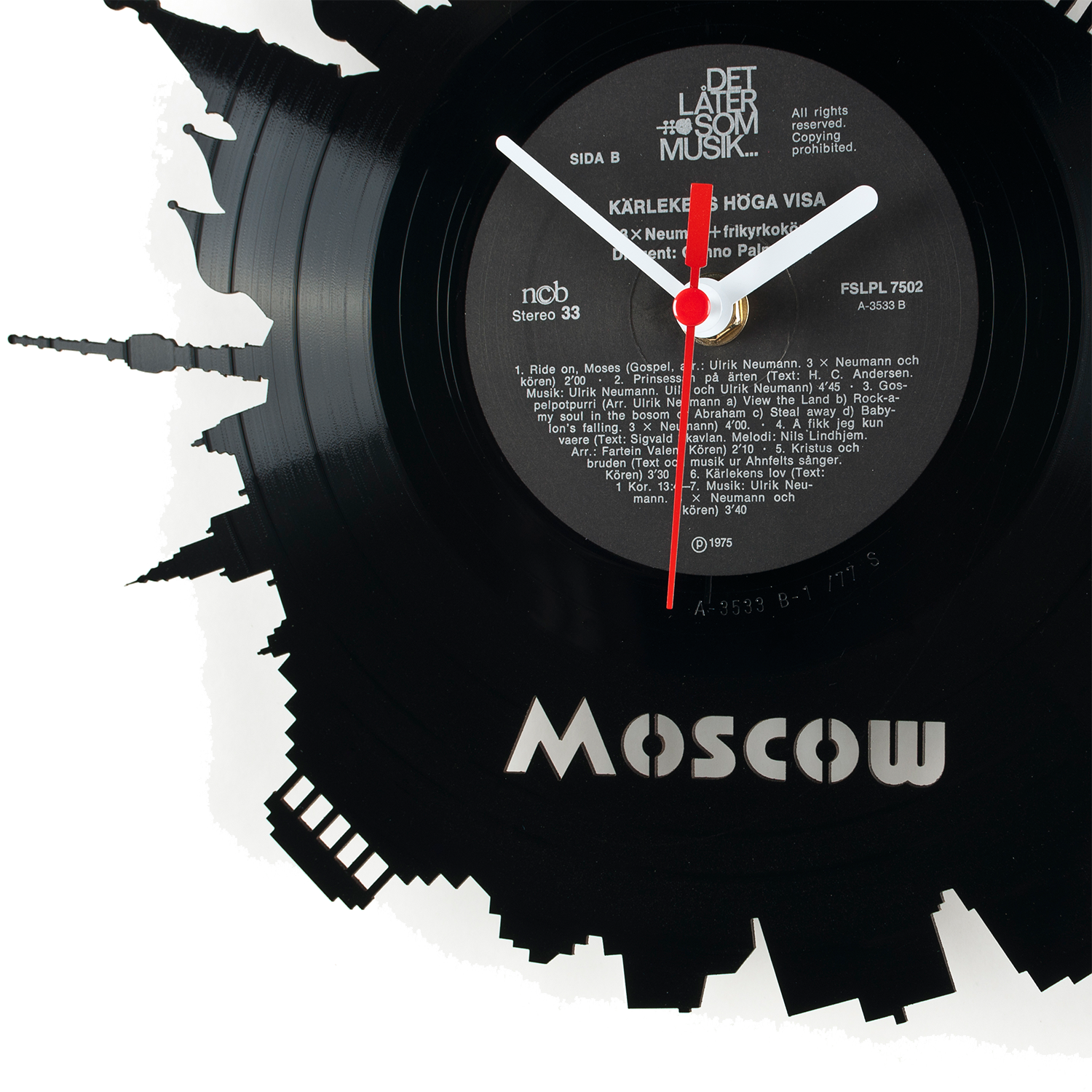 Schallplattenuhr Moscow