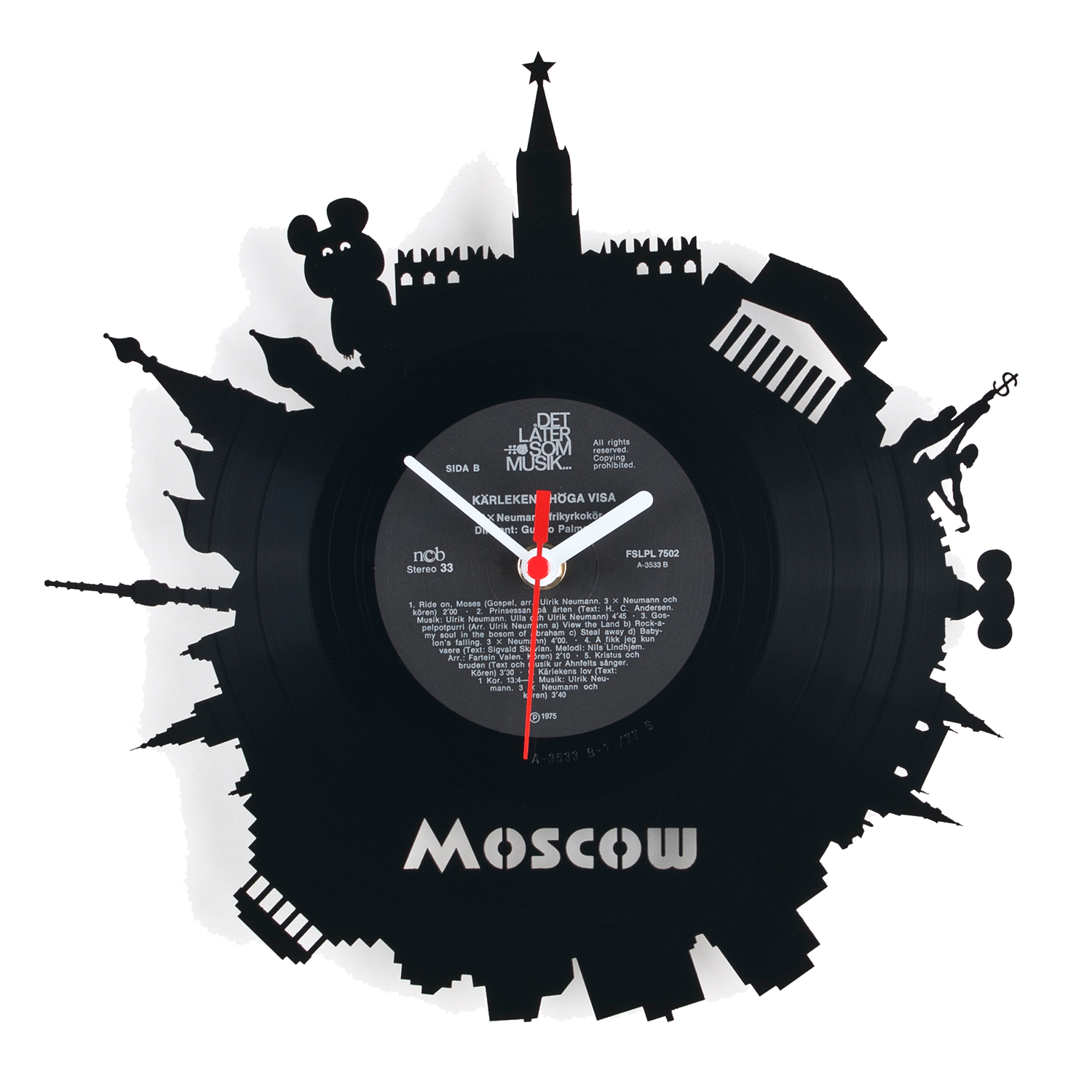 Schallplattenuhr Moscow