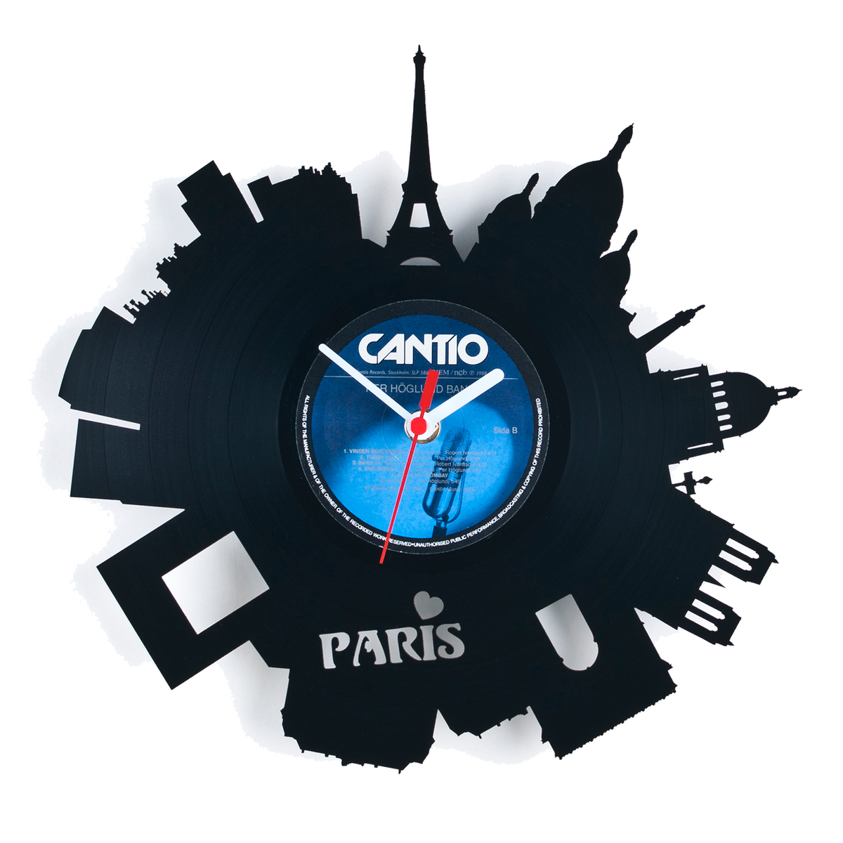 Schallplattenuhr Paris