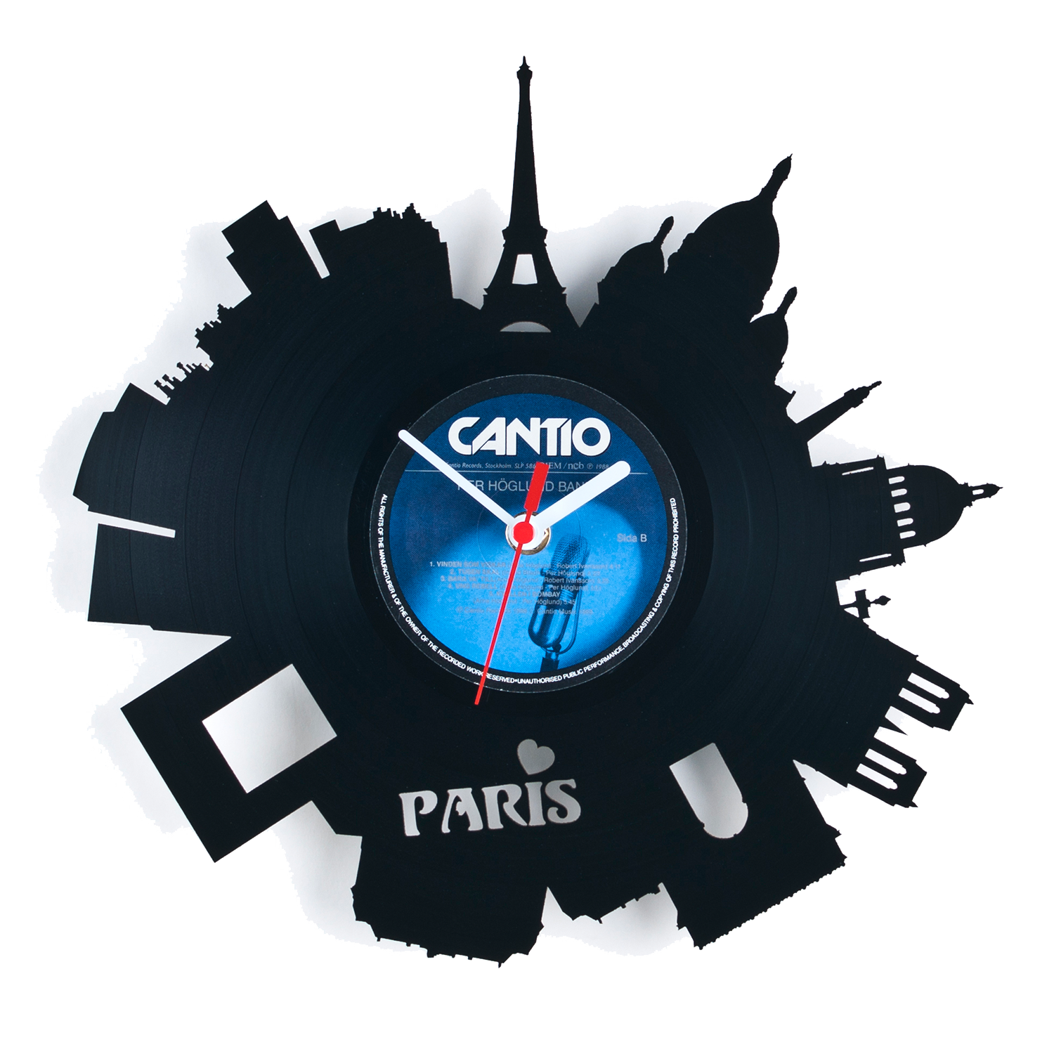 Schallplattenuhr Paris