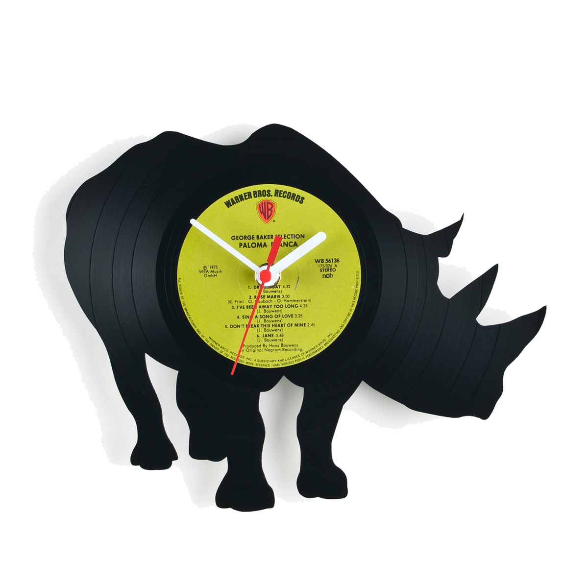 Schallplattenuhr Rhino