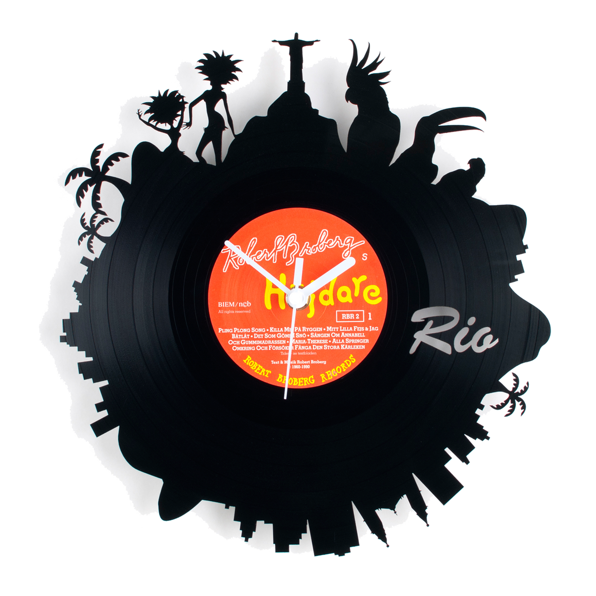 Schallplattenuhr Rio de Janeiro