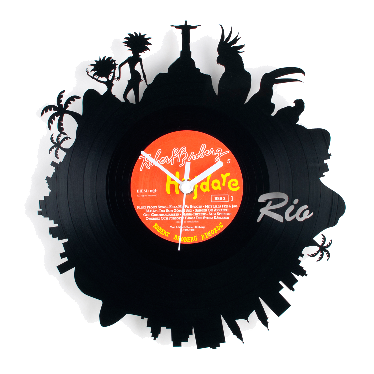 Schallplattenuhr Rio de Janeiro