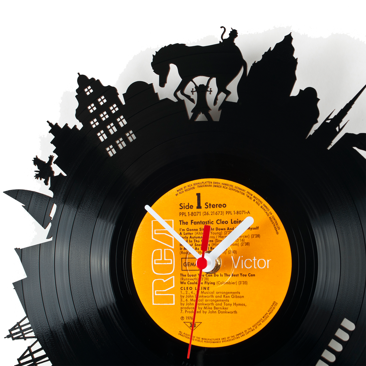 Schallplattenuhr Stockholm