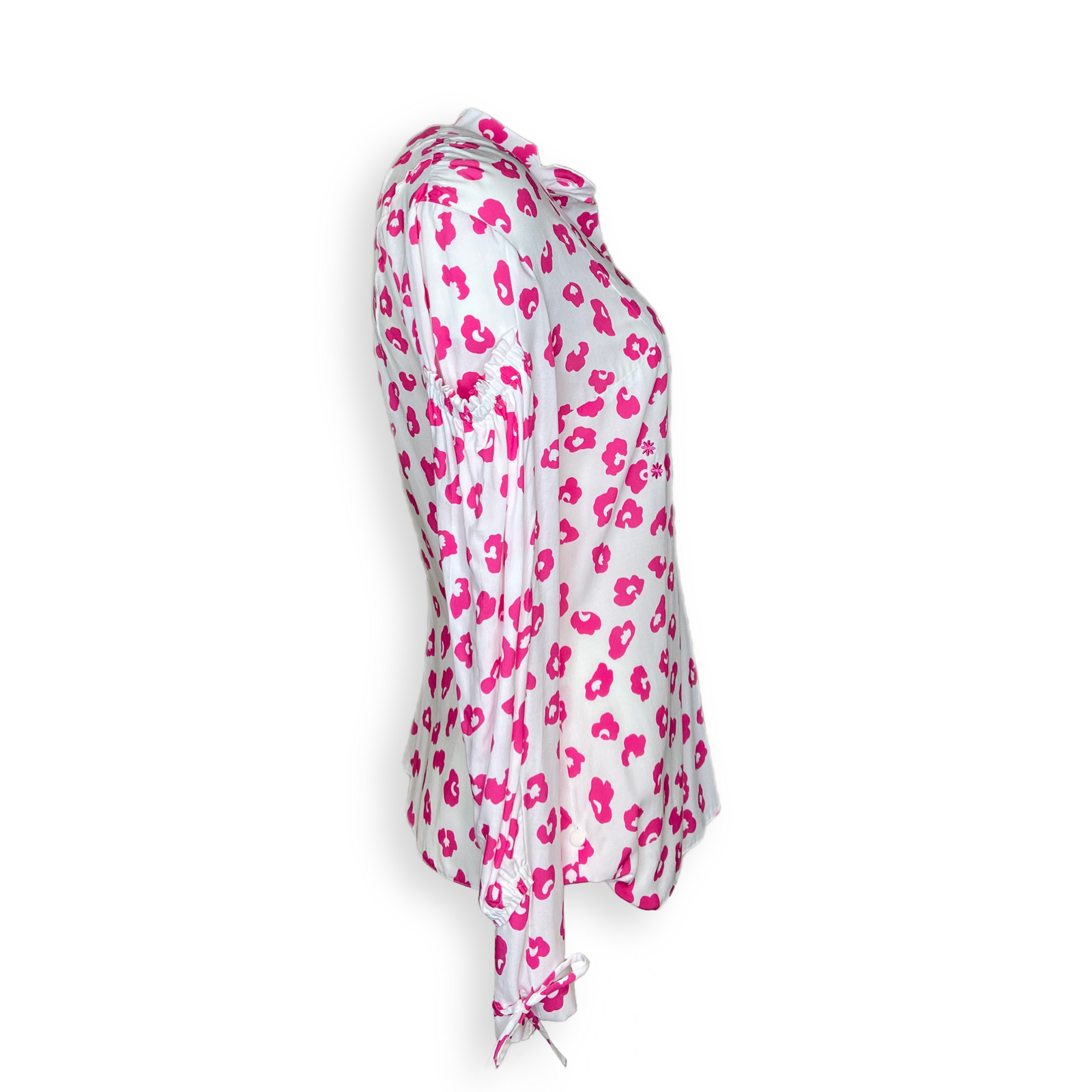 Bluse "SCHSNHSN" weiß gemustert