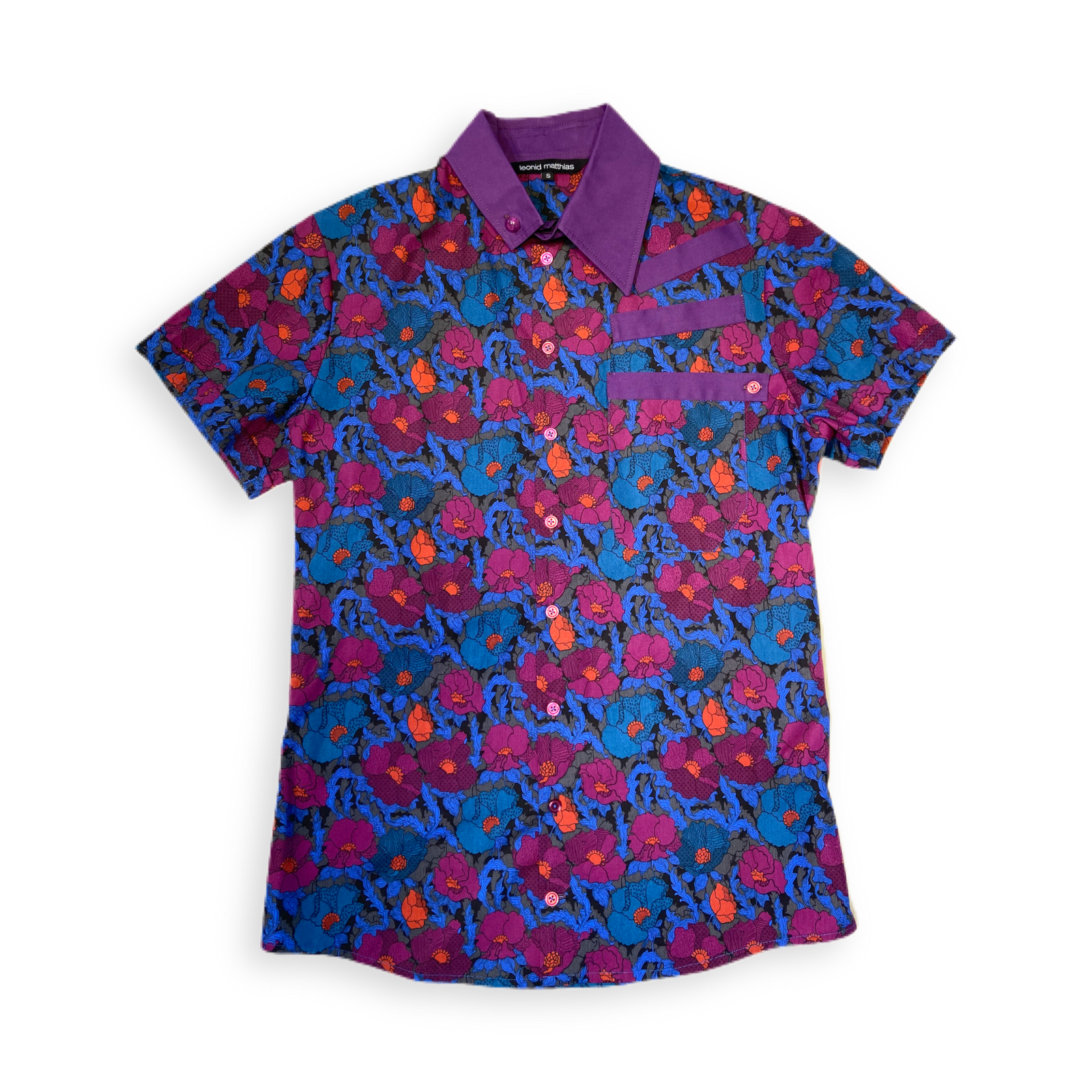 Hemd "Takeshirou" KA lila geblümt