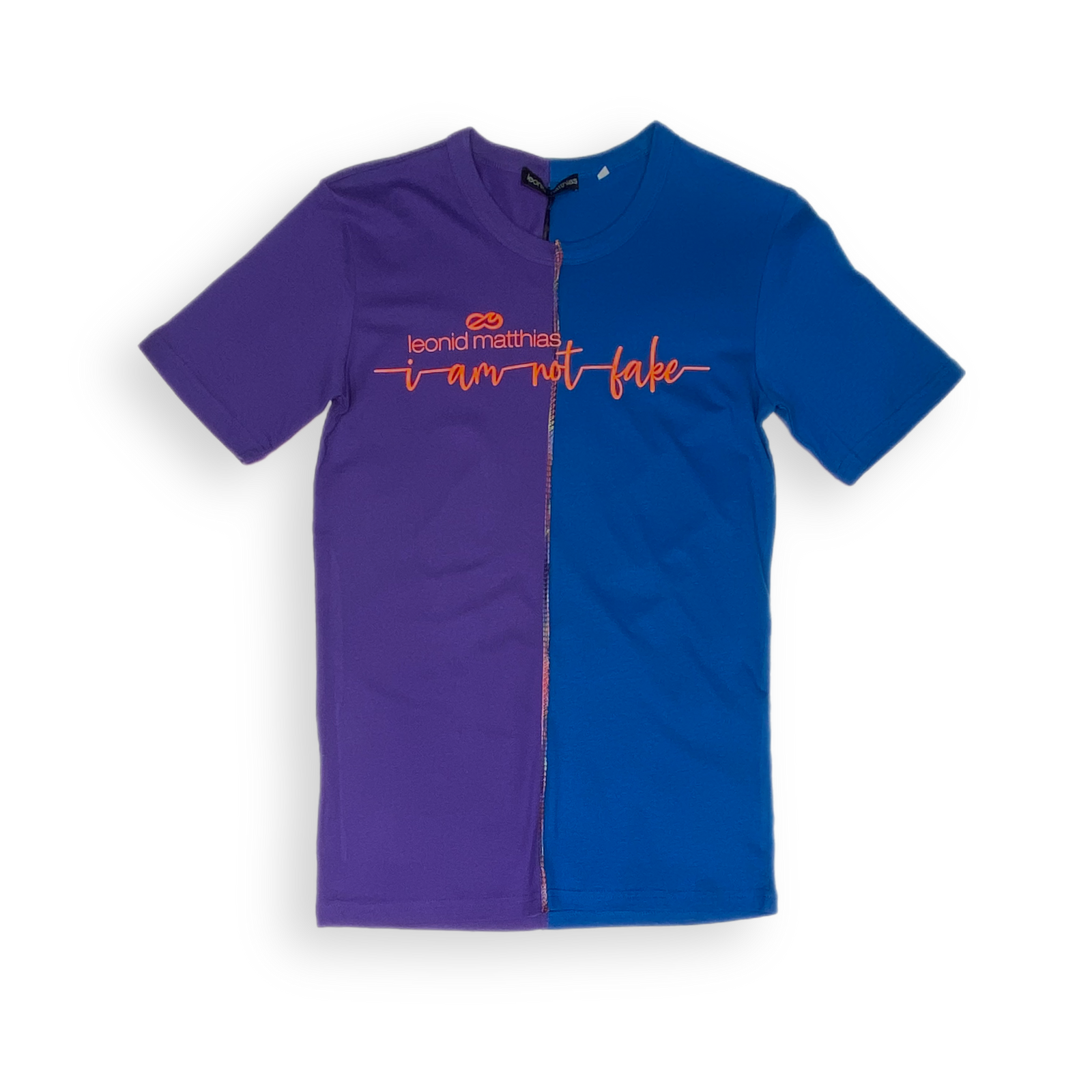 "I am not fake" T-Shirt lila-blau