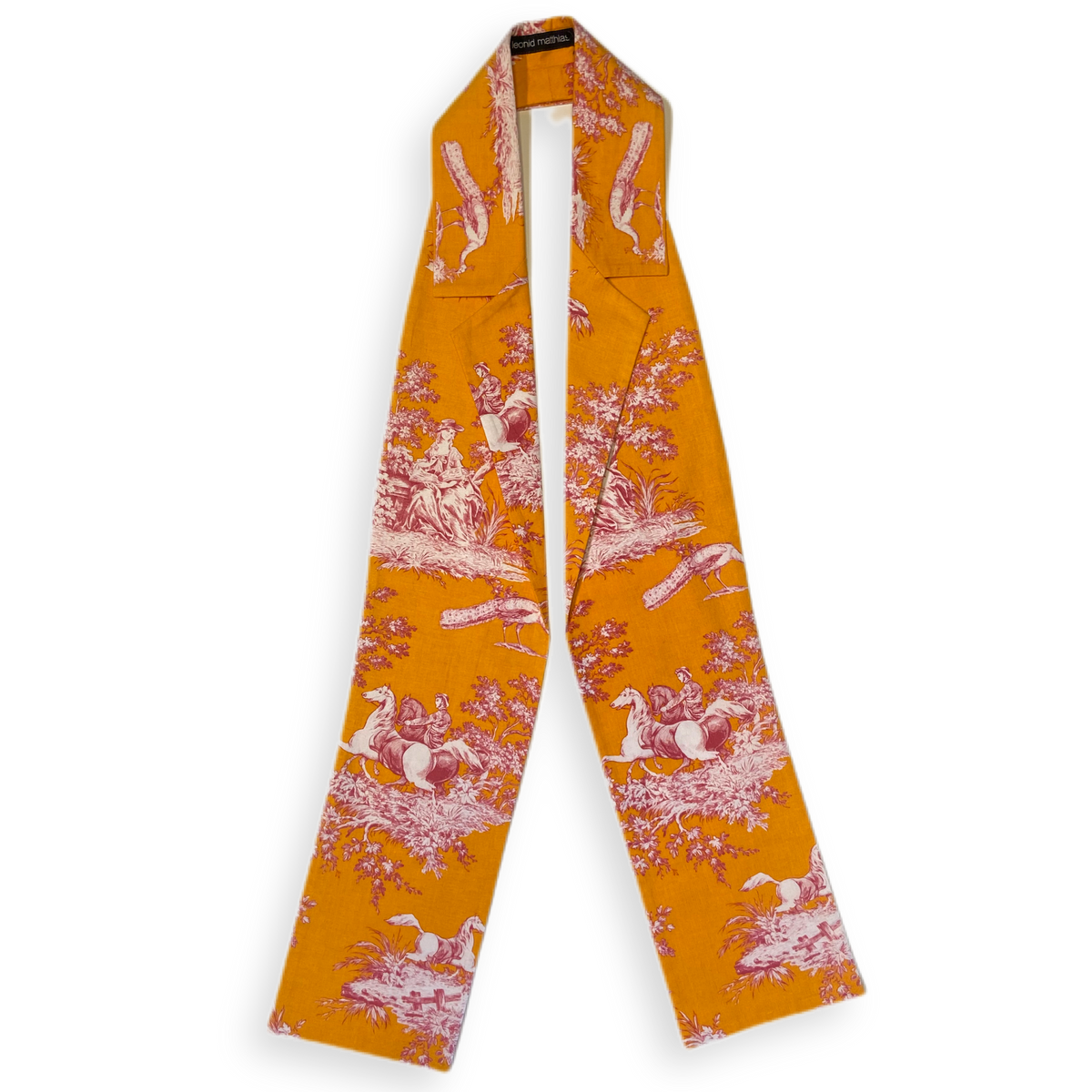 Kragenschal "Toile-de-Jouy" orange