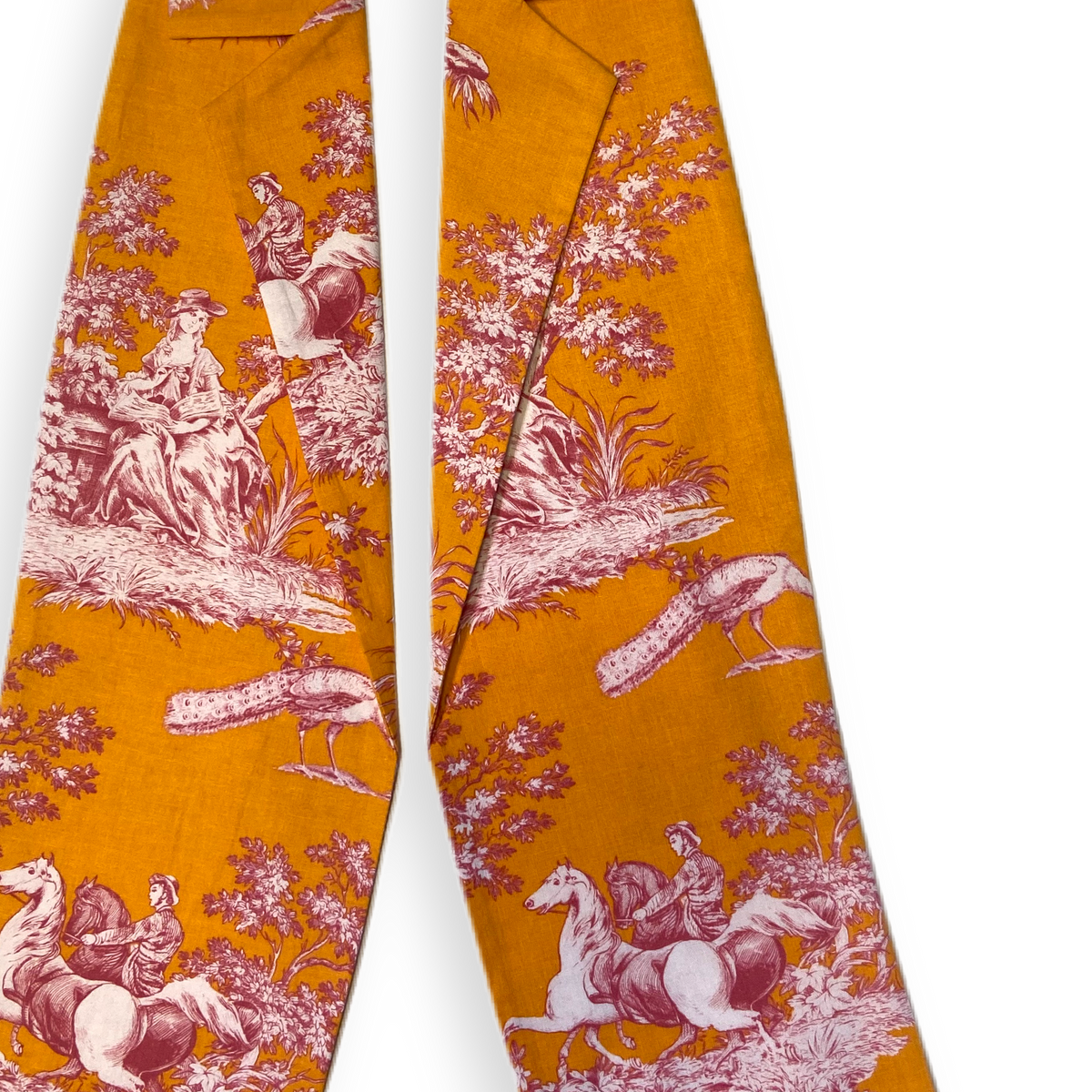 Kragenschal "Toile-de-Jouy" orange