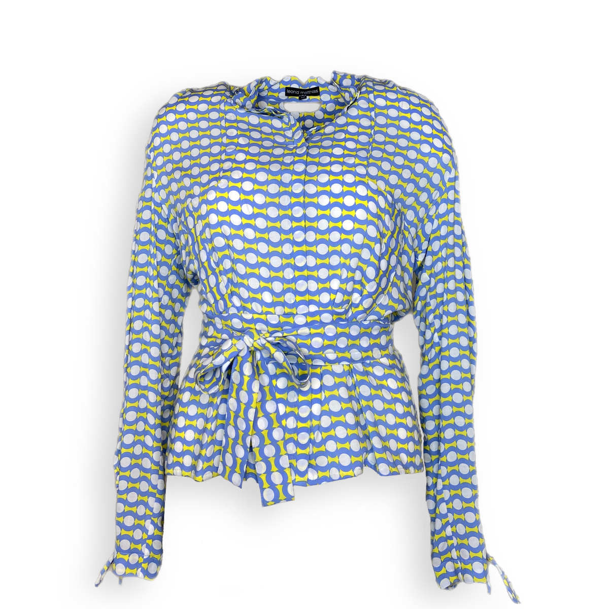 Bluse "SCHSNHSN" blau-weiß-gelb