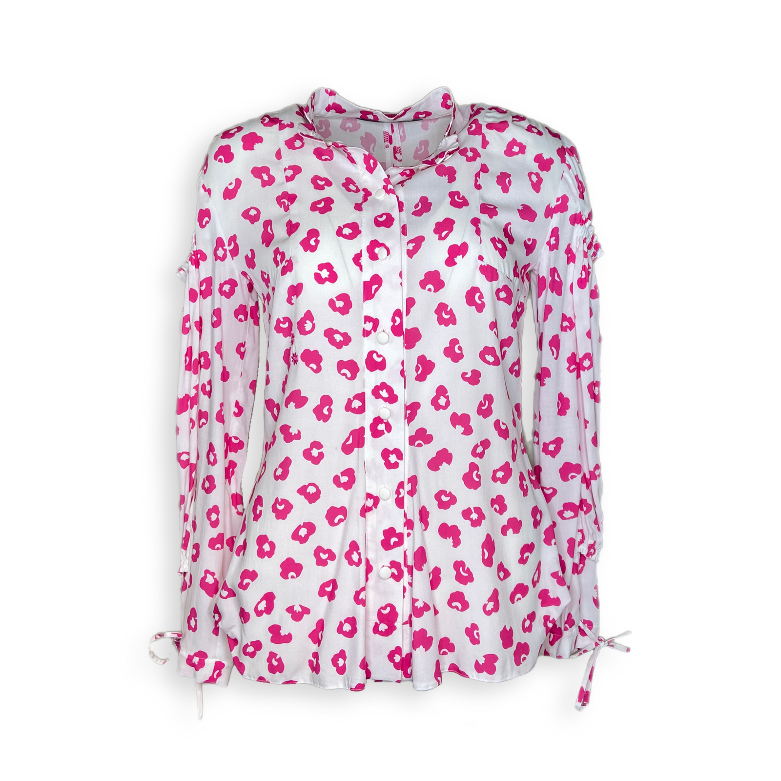 Bluse "SCHSNHSN" weiß gemustert