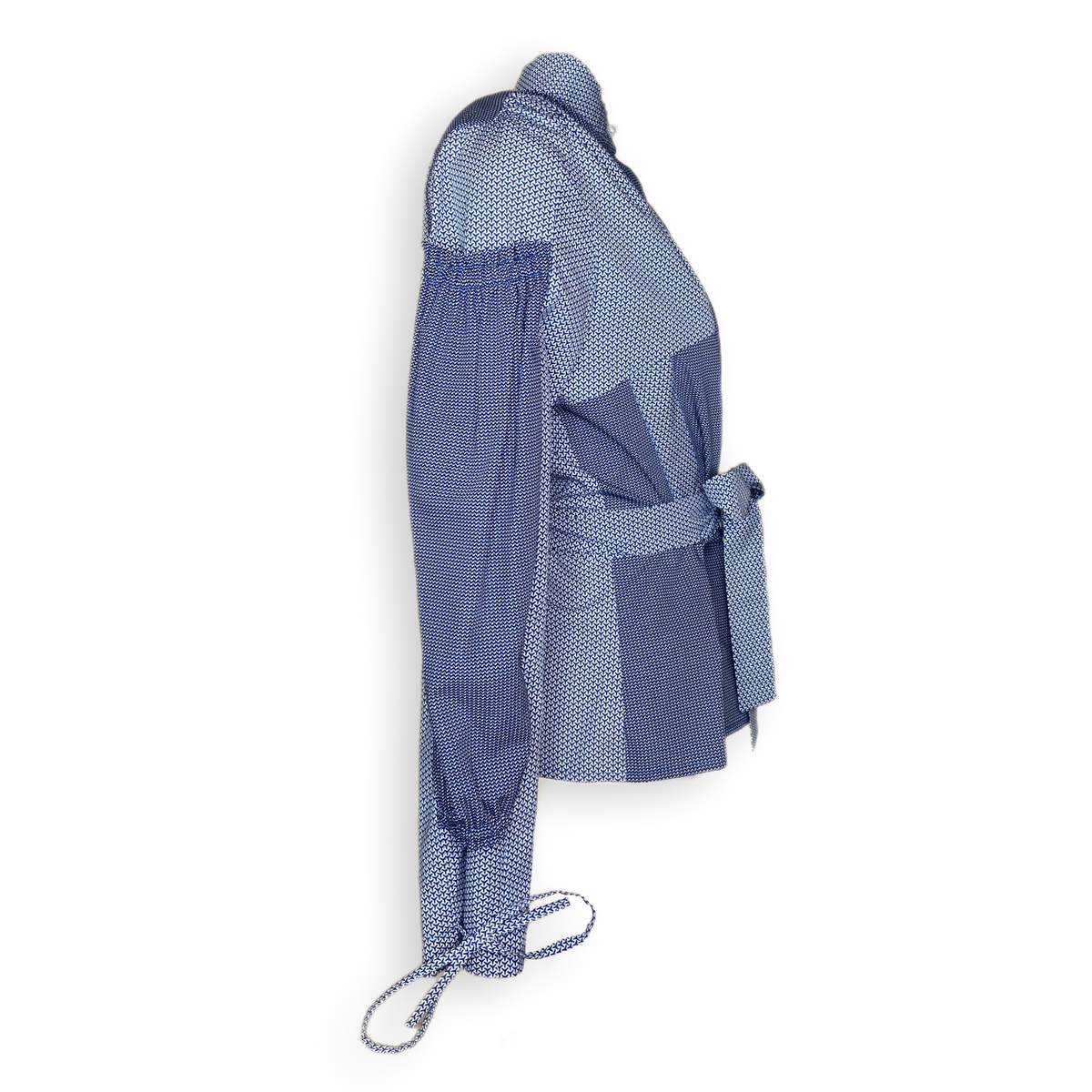 Bluse &quot;SCHSNHSN&quot; blau gemustert