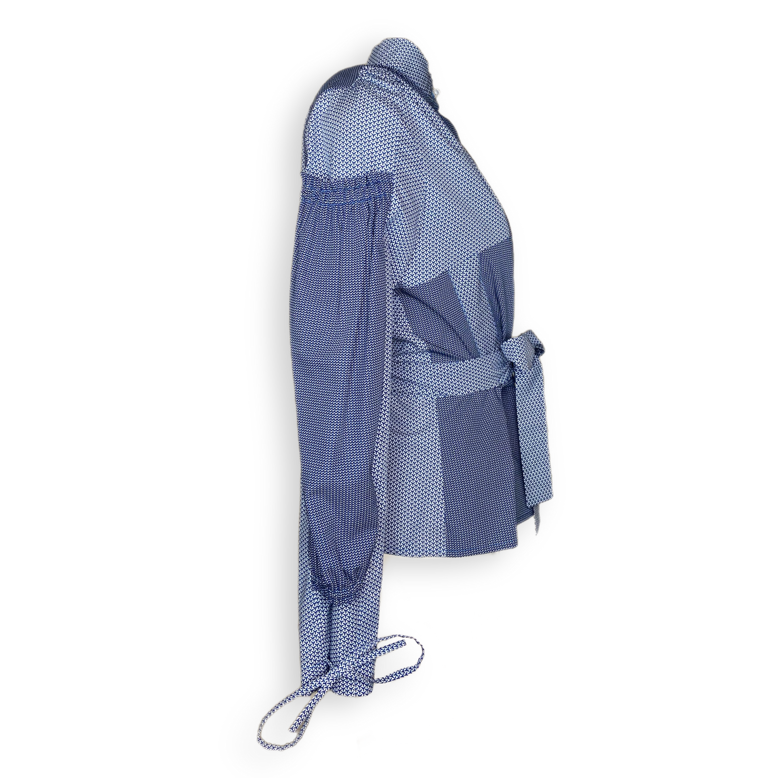 Bluse "SCHSNHSN" blau gemustert