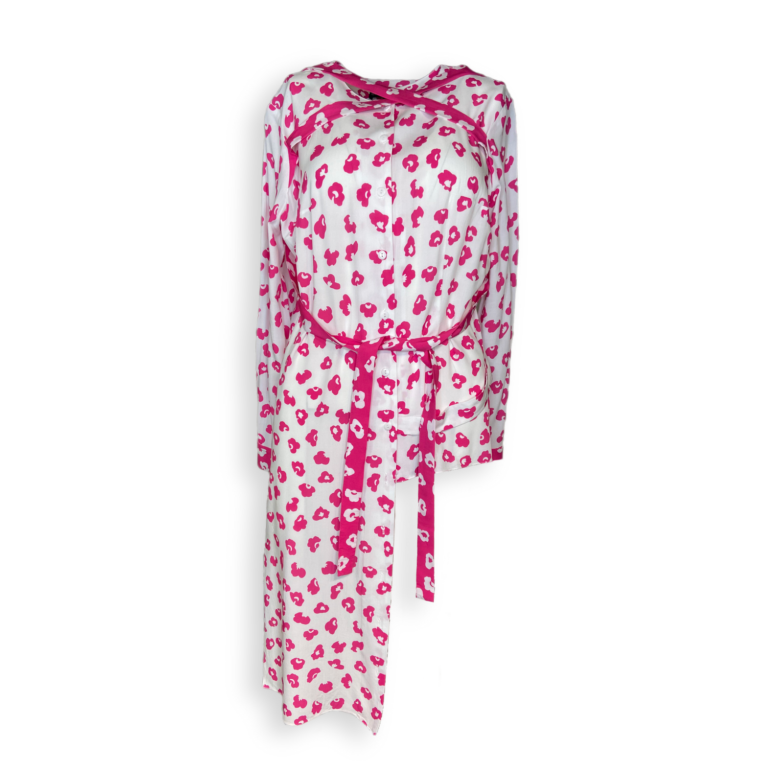 Bluse "RDLHM" pink-weiß