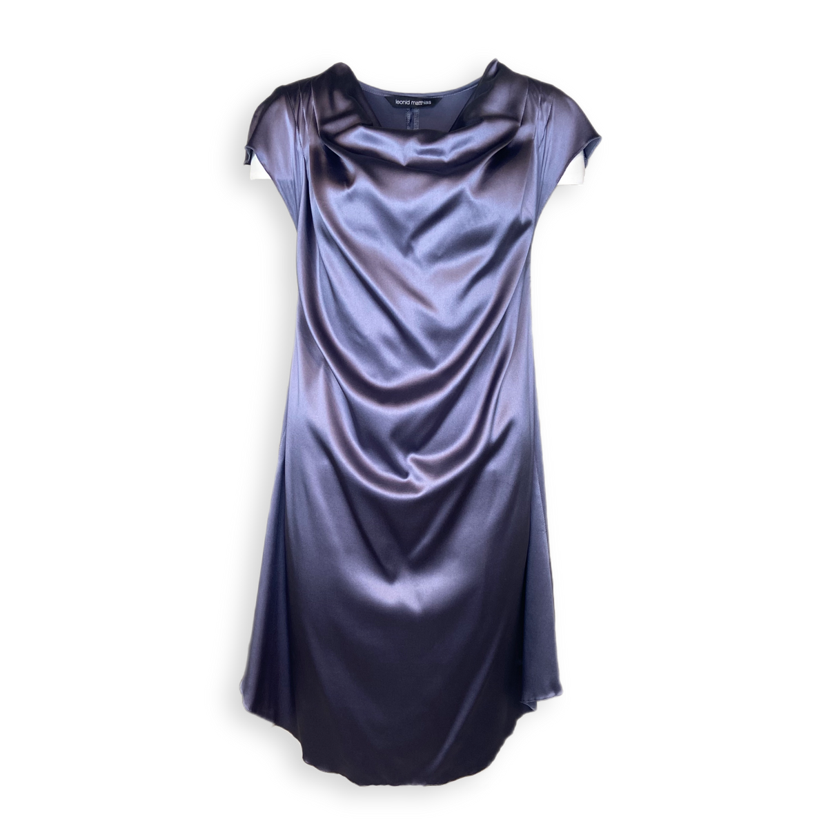 Kleid "Wasserfall" grau-lila