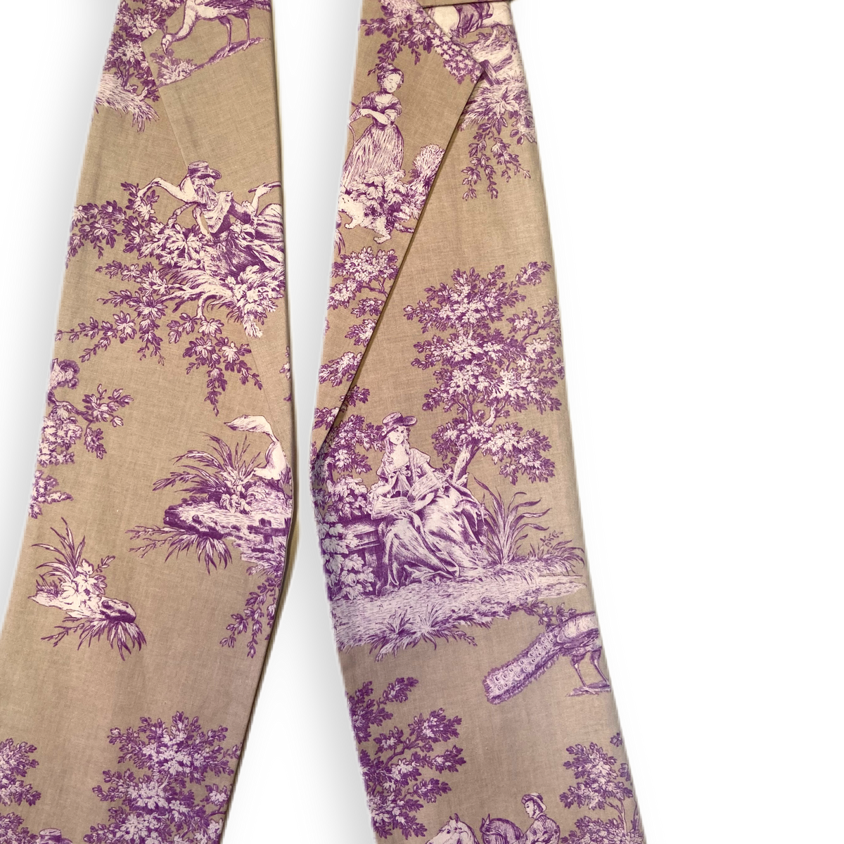 Kragenschal &quot;Toile-de-Jouy&quot; grau-lila