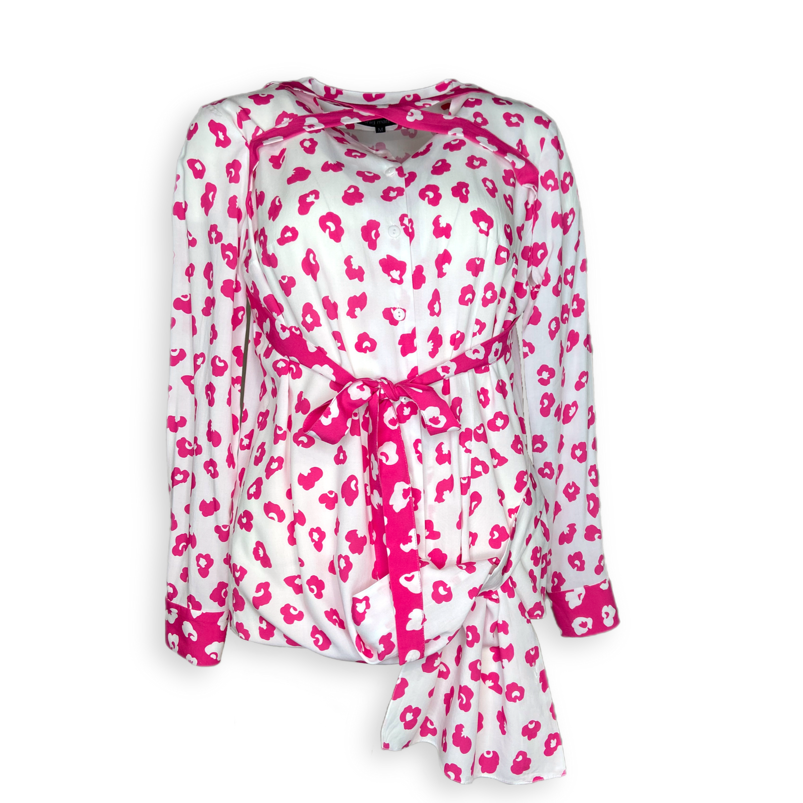 Bluse "RDLHM" pink-weiß