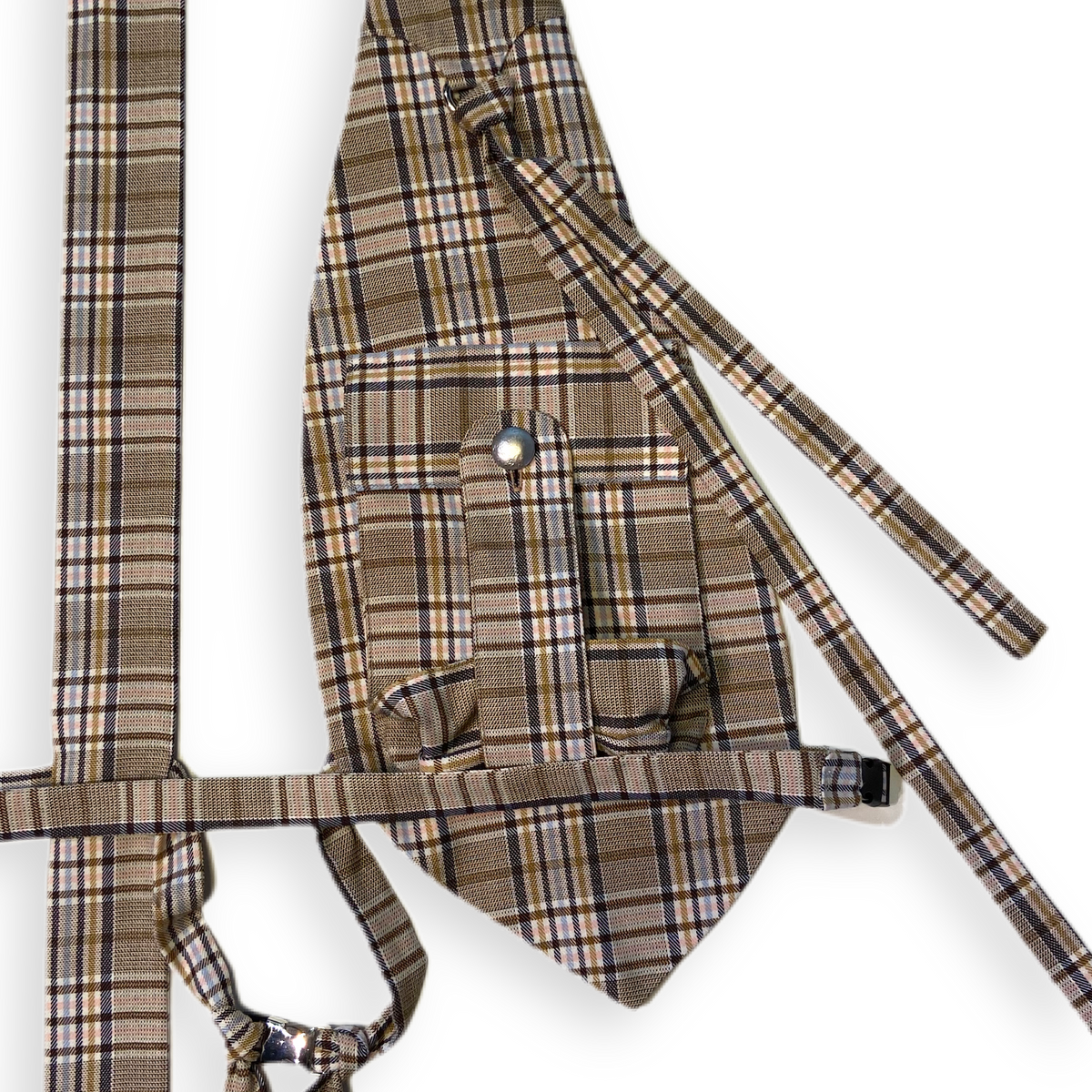 Weste &quot;Bondage&quot; beige kariert