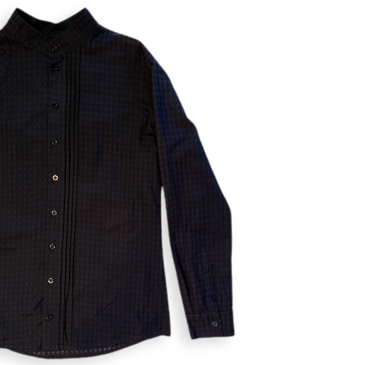 Hemd &quot;Makuchari&quot; Hahnentritt schwarz