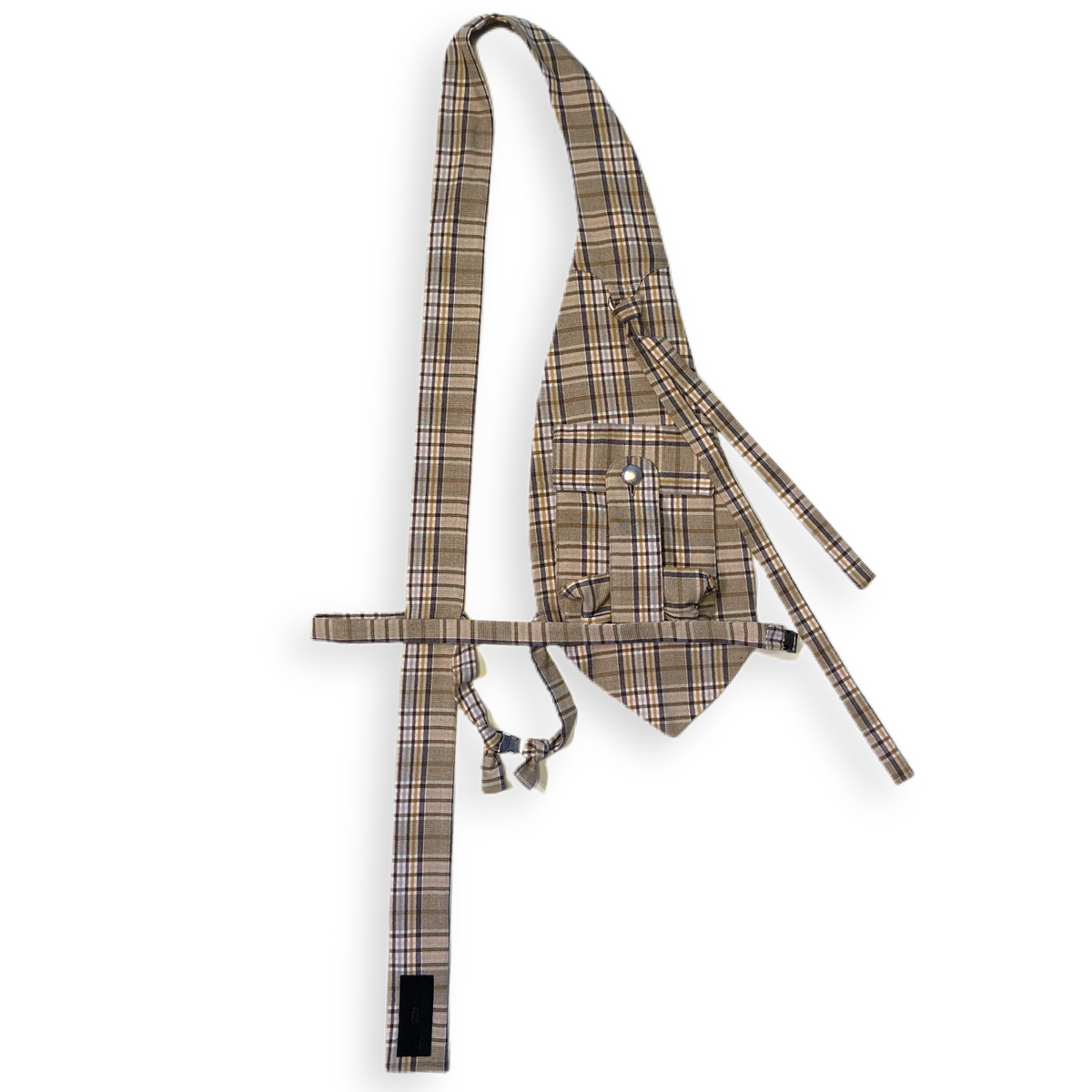 Weste &quot;Bondage&quot; beige kariert