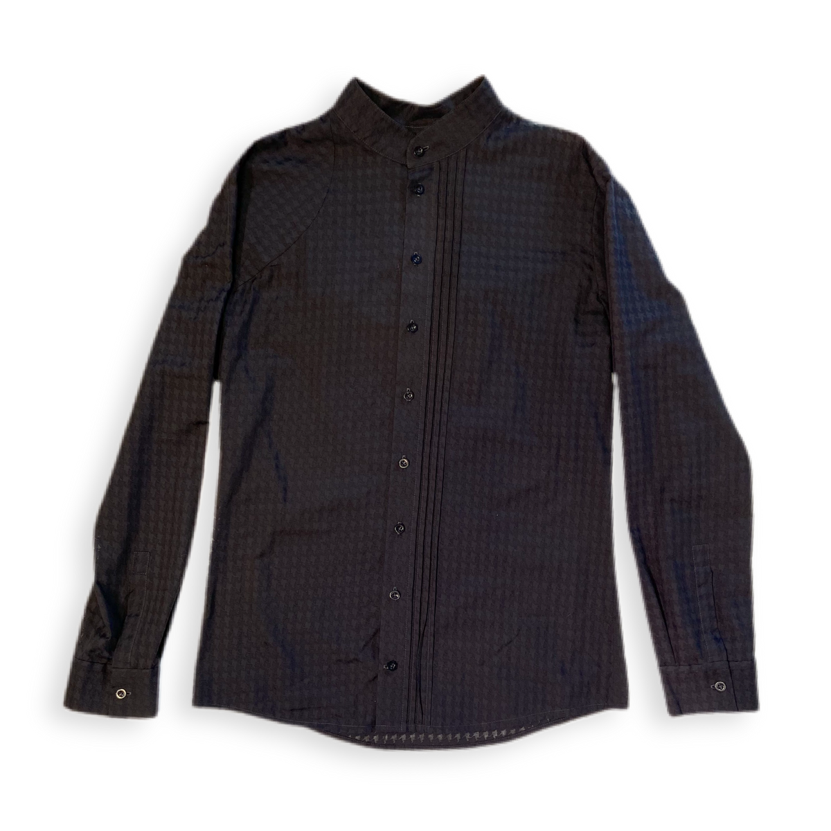 Hemd &quot;Makuchari&quot; Hahnentritt schwarz