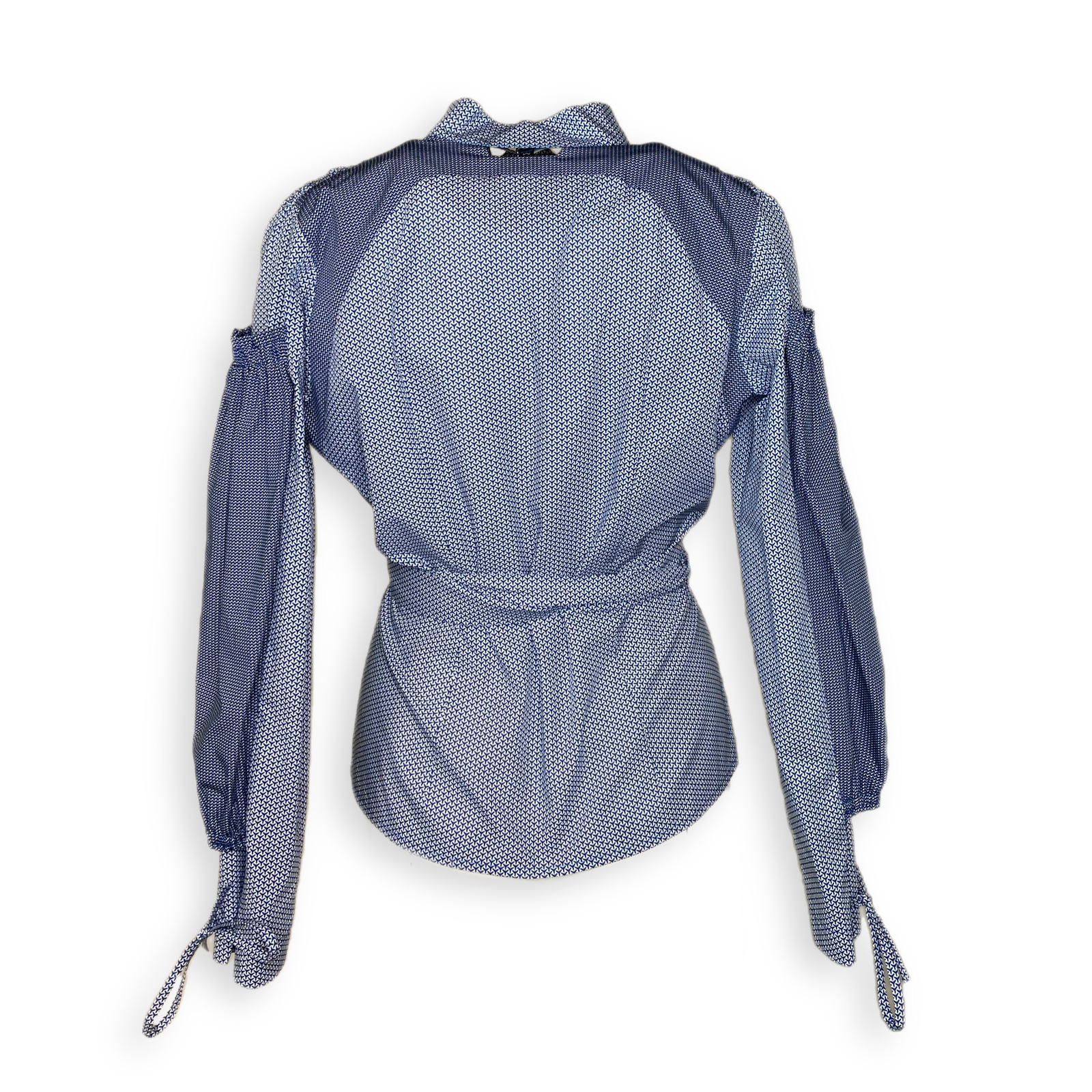 Bluse "SCHSNHSN" blau gemustert
