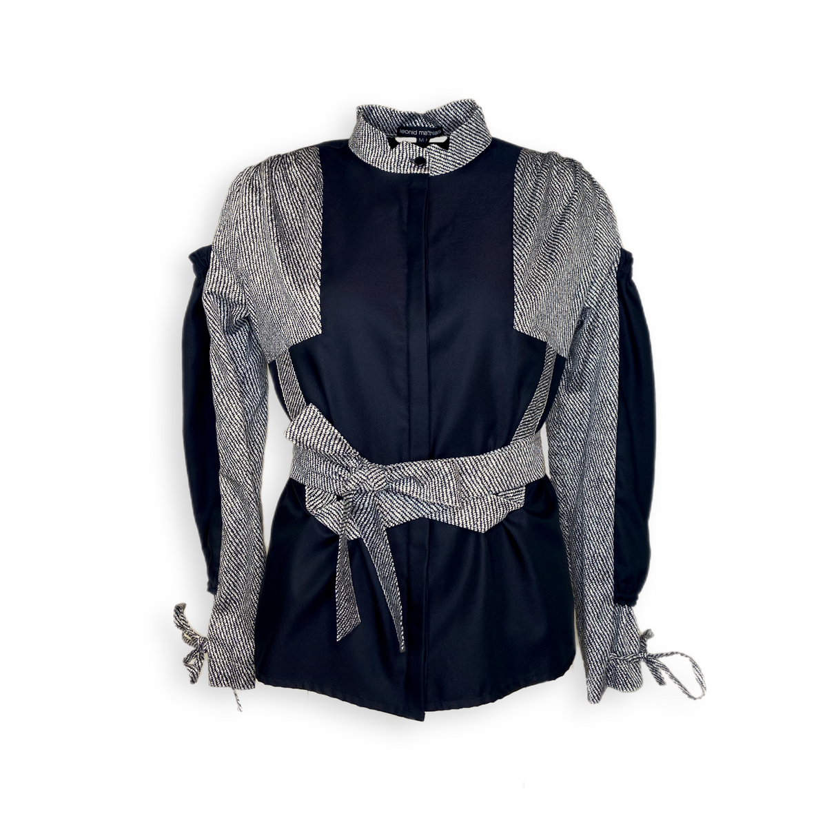 Bluse "SCHSNHSN" schwarz-grau