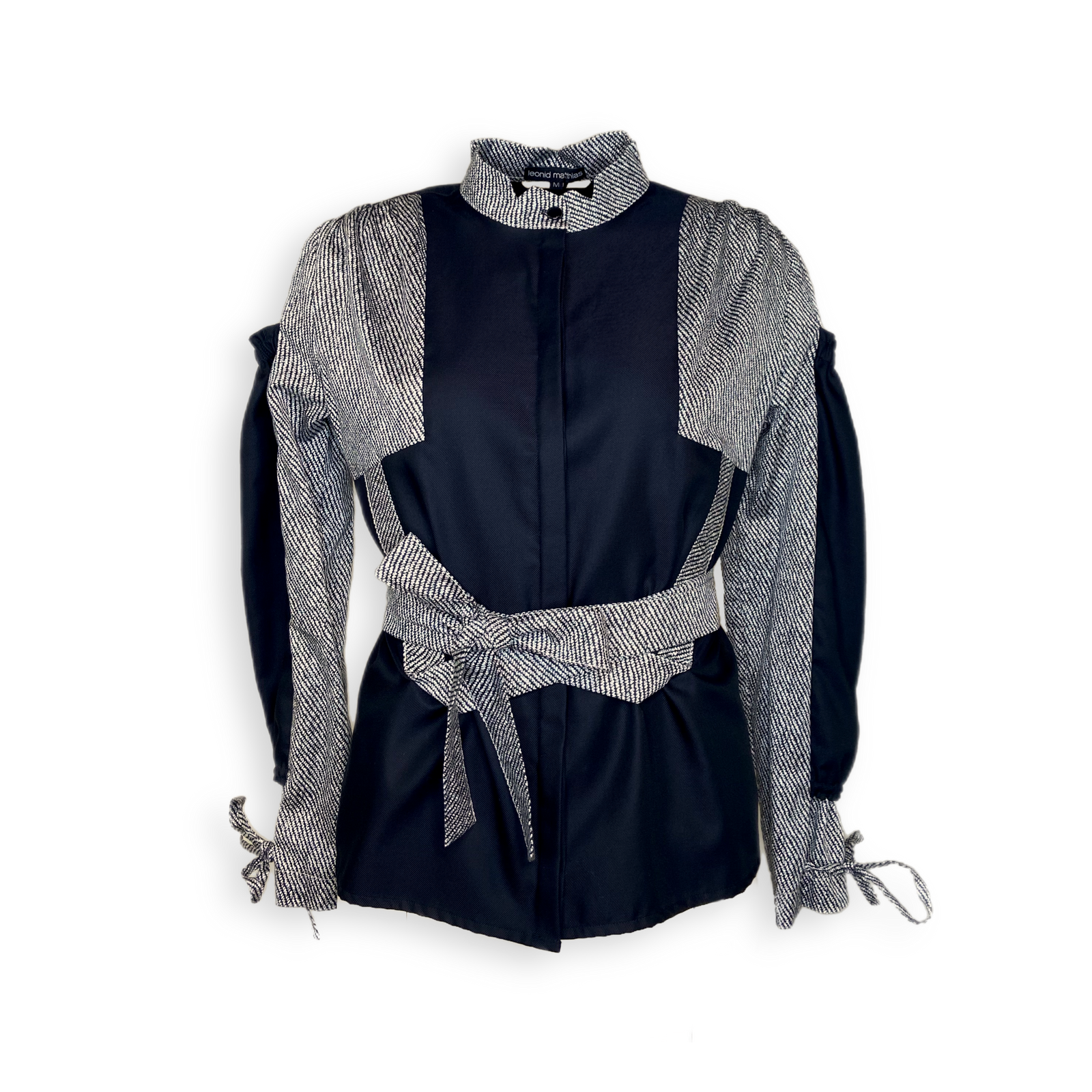 Bluse "SCHSNHSN" schwarz-grau