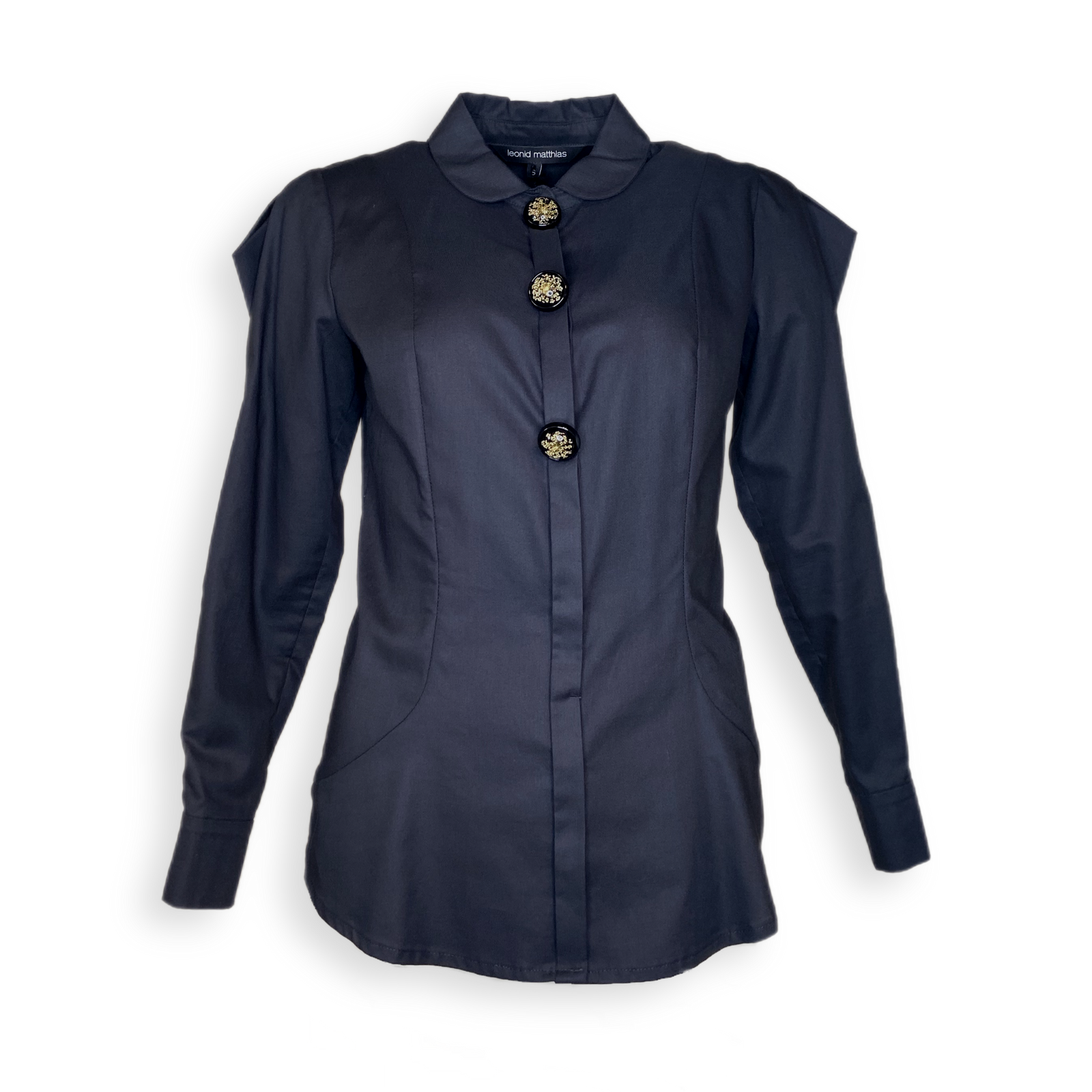 Bluse "Kioto" Knöpfe gelb