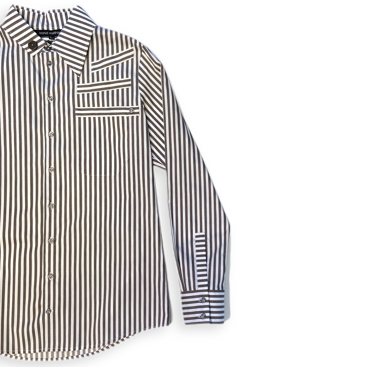 Hemd &quot;Takeshirou&quot; grau gestreift